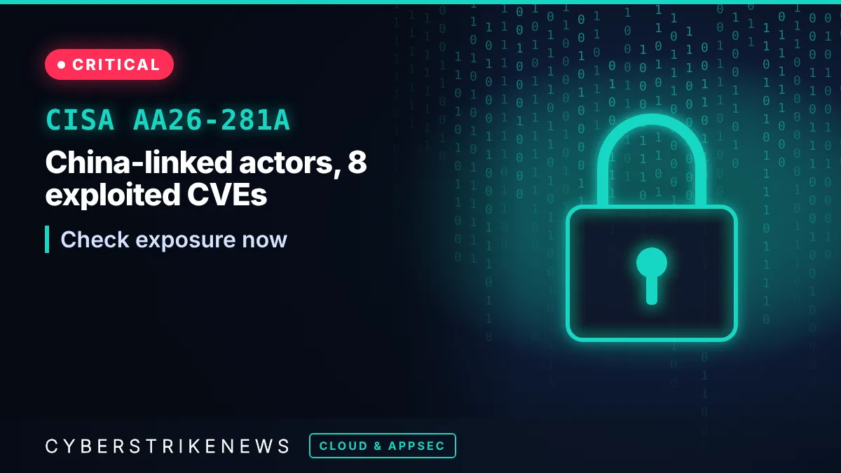 CISA AA26-281A: China-linked actors exploit 8 known CVEs