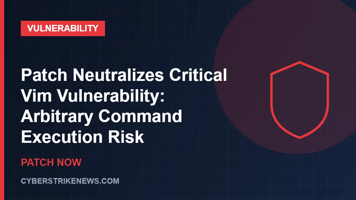 Patch Neutralizes Critical Vim Vulnerability: Arbitrary Command Execution Risk