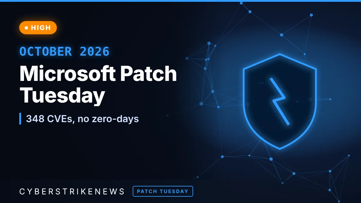 Microsoft Patch Tuesday October 2026: 348 CVEs, none exploited